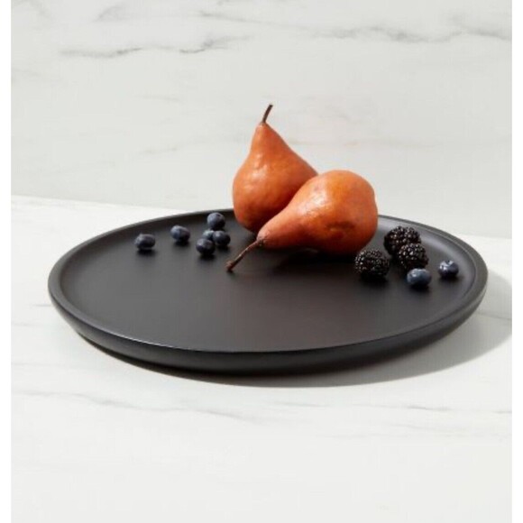 13" Acacia Modern Eastport Serving Platter - Black - Threshold - New - Picture 3 of 8